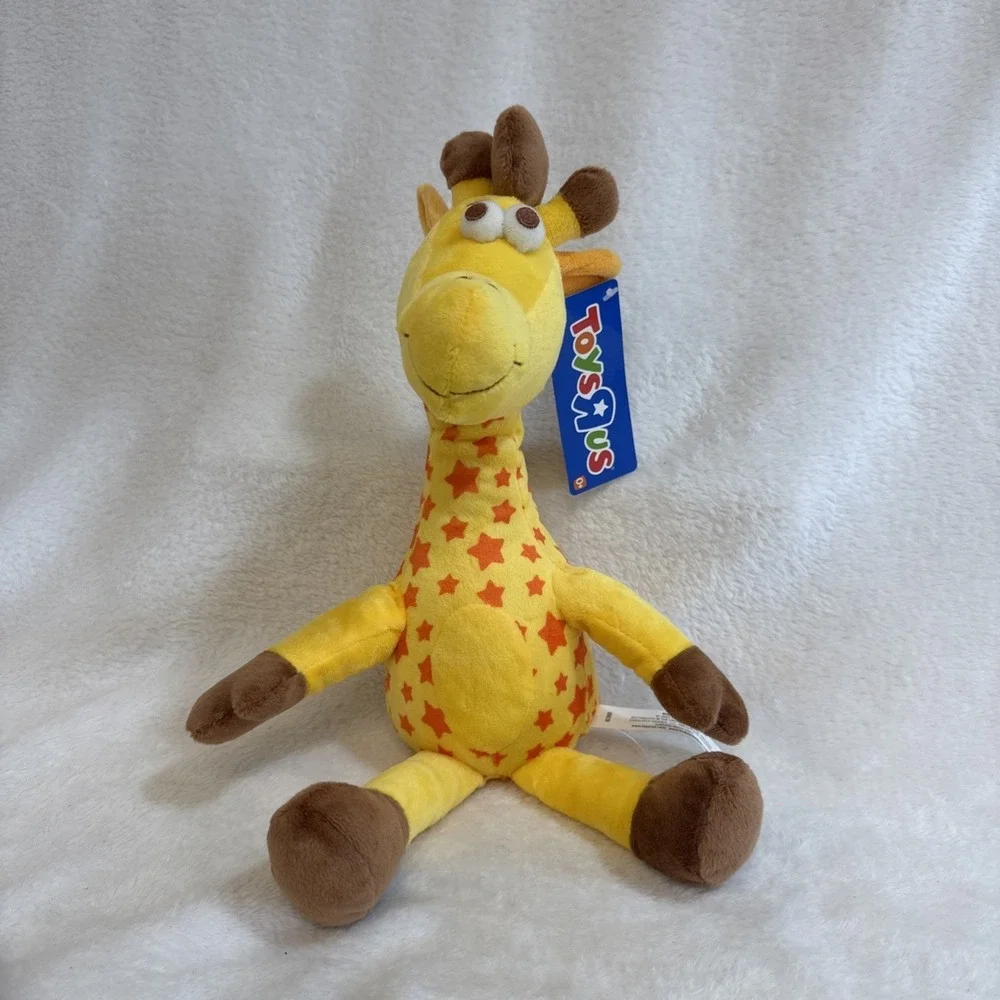 Toys R Us Geoffrey Giraffe Plush Yellow Orange Stars Stuffed Animal 2022